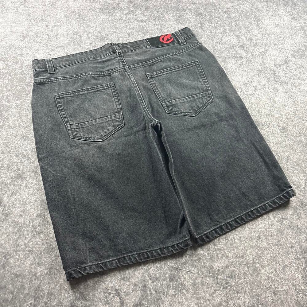 Ecko Unltd. Men’s 36 Black Denim Jorts  Baggy Shorts Y2K Hip Hop Streetwear